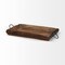 Homeroots Set of Two Brown Rectangular Wood Indoor Outdoor Serving Tray With Handles 376040 - alternate 3