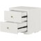 Homeroots 19" White Solid and Manufactured Wood Two Drawer Nightstand 526870 - alternate 2
