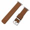Elegani Replacement Rubber Watch Replacement Band Compatible with Apple Watch 41mm, Brown, Silver Buckle OMGSWT-BRN-41 - alternate 1