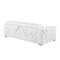 Homeroots 89" White Top Grain Leather Reclining Sofa And Storage 720404 - alternate 2