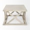 Homeroots 48" Off White Solid Wood Distressed Geo Frame Coffee Table 603247 - alternate 2