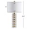 Jonathan Y Wellington 26.5" Quatrefoil Striped Resin LED Table Lamp, Brass JYL1010A - alternate 2