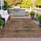 Homeroots 8' X 10' Brown And Charcoal Floral Washable Indoor Outdoor Area Rug 631008 - alternate 2