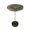 Homeroots 30" Black And Brown Solid Wood And Marble Round End Table 488556 - alternate 1