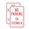 Signmission No Parking on Sidewalk Parking Sign, 12'' X 18'' 2 Signs, Heavy Gauge Aluminum, 2PK A-1218-2PACK-23693 - alternate 1