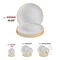 Smarty Had A Party 10.25" Gray with Gold Organic Round Disposable Plastic Dinner Plates (120 Plates), 120PK 930GG-CASE - alternate 2