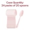 Smarty Had A Party Pink Baroque Disposable Plastic Dinner Spoons, 480PK 8330-PNK-CASE - alternate 2