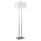 Homeroots 68" Nickel Traditional Shaped Floor Lamp With White Frosted Glass Rectangular Shade 523373 - alternate 1