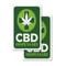 Signmission CDB Dispensary, A-Frame & 2 Decals Installed, Heavy-Duty Plastic Frame SBHD-D-2436-30356 - alternate 2