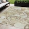 Homeroots 5' X 8' Taupe And Ivory Abstract Washable Indoor Outdoor Area Rug 609841 - alternate 1