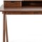 Homeroots 48" Walnut Manufactured Wood Rectangular Writing Desk With Two Drawers 482427 - alternate 3
