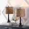 Jonathan Y Leona 21.25" Rustic Farmhouse Handwoven Water Hyacinth/Resin LED Table Lamp, Brown Wood Finish, 2PK JYL4052A-SET2 - alternate 2