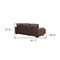 Homeroots 92" Dark Brown Upholstered Sleeper USB Sleeper Sofa Chaise With Toss Pillow 559220 - alternate 2