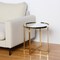 Homeroots 22" Gold Glass And Stainless Steel Round Mirrored End Table 528628 - alternate 2