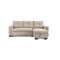 Homeroots 92" Beige Polyester Blend Convertible Futon Sleeper Sofa With Black Legs 544956 - alternate 2