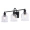 Vaxcel Northbrook 24 in. 3-Light Traditional Black Bathroom Vanity Fixture, Glass Shade W0515 - alternate 1
