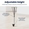 Flash Furniture Commercial Adjustable Height Horseshoe Activity Table - Locking Casters-LT NAT XU-A6066-HRSE-LTNAT-T-P-CAS-GG - alternate 3