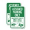 Signmission Parking Restriction Sign Assigned Parking Only, Unautho, 12'' X 18'', Heavy Gauge Aluminum, 2PK A-1218-2PACK-23374 - alternate 1