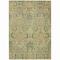 Homeroots 9' X 12' Artichoke Green Gray And Tan Damask Washable Indoor Outdoor Area Rug 603303 - alternate 2