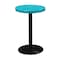 Leisure Craft 24" Round Perforated Pedestal Table, Portable, 40"H, Teal 24TAB40-TEAL - alternate 1