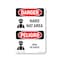 Signmission OSHA Danger Sign, Hard Hat Area Bilingual, 10in X 7in Rigid Plastic, OS-DS-P-710-VPR-1292 OS-DS-P-710-VPR-1292 - alternate 1