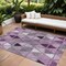 Homeroots 9' X 12' Merlot Purple And Lavender Geometric Washable Indoor Outdoor Area Rug 583044 - alternate 1