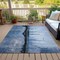 Homeroots 8' X 10' Blue And Charcoal Abstract Washable Indoor Outdoor Area Rug 630468 - alternate 1