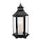 Homeroots Set of Three Clear And Black Glass And Metal Floor Lantern Candle Holders, 3PK 719767 - alternate 2