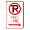 Sign Solutions Usa Parking Sign, 12 in W, Aluminum Sign, White DCS06DWT1218CUS00154 - alternate 1