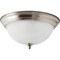 Home Impressions 13'' Brushed Nickel Incandescent Flush Mount Ceiling Light Fixture with Alabaster Glass IFM413BN - alternate 1