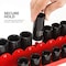 Neiko Socket Set Tray Organizer Case with Double Rows, 3 Piece, 0.25 in, 0.375 in, and 0.5 in Drive 03965A - alternate 2