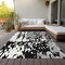 Homeroots 9' X 12' Black And Ivory Abstract Washable Indoor Outdoor Area Rug 613330 - alternate 2