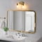 Jonathan Y Jayne 15.75" 2-Light Iron/Glass Cottage Rustic LED Vanity Light, Brass Gold JYL7546B - alternate 2