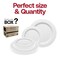Smarty Had A Party White Pearl String Round Disposable Plastic Dinnerware Value Set, 240PK 8870-WHVP-CASE - alternate 3