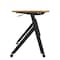 Flash Furniture Davis 72in. x 24in. HD Nesting Table w/Y-Legs, Modesty Panel, 1in. Thick Walnut Tabletop, Blk Frame MT-M7224-Y-LEG-WLNBLK-GG - alternate 2