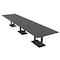 Skutchi Designs Rectangle Conference Table With Power, 48 in W, 216 in L, Grey HAR-REC-48X216-DOU.BK-WA7949-NA - alternate 1