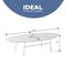 Leisuremod Rossmore Oval Coffee Table with White Powder Coated Steel Frame, White RSW-46W - alternate 2