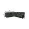 Homeroots Gray Polyester Blend Reclining U Shaped Three Piece Corner Sectional With Console 366310 - alternate 3