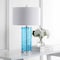 Jonathan Y Cole 27.5" Modern Fused Glass Cylinder LED Table Lamp, Turquoise, 2PK JYL4016A-SET2 - alternate 2