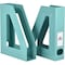 Acrimet Magazine File Holder Vertical Rack, Durable Plastic Desk Organizer, Solid Green, 2PK 277.VO - alternate 3