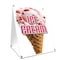 Signmission Ice Cream, 36 Inch x 24 Inch A-frame Yard Sign, Plastic Sign SBC-2436-Ice Cream - alternate 1