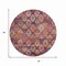 Homeroots 8' Rust Gold And Blush Round Aztec Washable Indoor Outdoor Area Rug 615790 - alternate 2