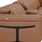 Homeroots Chestnut Italian Leather Power Reclining U Shaped Twelve Piece Sectional With Console 634662 - alternate 3