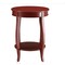Homeroots 24" Red Wood Round End Table With Shelf 286289 - alternate 1