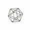 Homeroots 6" Brown and Gold Metal Hand Painted Geometric Orb Tabletop Sculpture 399630 - alternate 1