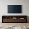 Homeroots 71in Brown Wood Enclosed and Open Storage TV Stand 724159 - alternate 2