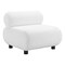 Homeroots 31" White And Black Corduroy And Upholstered Side Chair 564972 - alternate 2