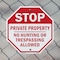 Signmission Stop Private Property No Hunting or, 6 inch X 6 inch, Plastic Sign, 2PK OC-P-2PACK-6-165 - alternate 2
