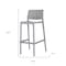 Homeroots Set of Two 30" Gray Heavy Duty Plastic Low Back Outdoor Bar Height Chairs, 2PK 565361 - alternate 2