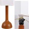 Jonathan Y Lisbet 21" Mid-Century Modern Tubular Gourd Resin LED Table Lamp with Octagonal Shade, Brown JYL1160A - alternate 3